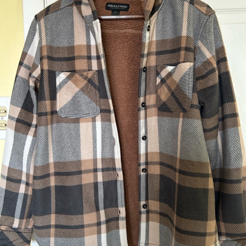 Realtree Women’s Plaid Jacket - Brown and Gray